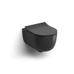 Clou Hammock randloze wandtoilet 37x49cm dunne zitting Keramiek Zwart mat SW692254