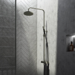 Hotbath Cobber X SDS9 thermostatische regendoucheset met 20cm ronde hoofddouche staafhanddouche nikkel geborsteld SW440520