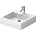 Duravit Vero wastafel onderzijde geslepen 50x47cm met kraangat en overloop met wondergliss wit 0290078