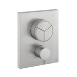 Crosswater Crossbox inbouw douchekraan thermostatisch 3 functies inclusief inbouwdeel geborsteld RVS SW815962