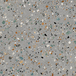 Prissmacer Cerámica Gobi wand- en vloertegel - 60x60cm - 10mm - Vierkant - gerectificeerd - Terrazzo - Grijs mat SW728274