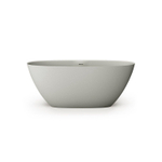 Zeza Element Vrijstaand Bad - 160x75x60cm - solid surface - mat licht grijs SW1208803