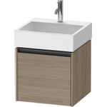 Duravit Ketho 2 wastafelonderbouwkast met 1 lade 48.4x46x44cm met greep antraciet eiken terra mat SW771848