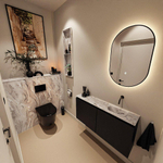 MONDIAZ TURE-DLUX 100cm toiletmeubel Urban. EDEN wastafel Glace positie rechts. Zonder kraangat. SW1103127