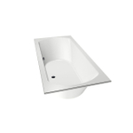 Xenz Lagoon ligbad - 190x90cm - met overloop - zonder afvoer - Acryl Wit SW103400