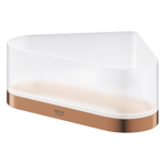 GROHE Selection Douchetray - 17x17x20x8.5cm - hoekmodel - wandmontage - brushed warm sunset/mat glas SW444230
