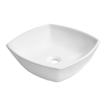 Saniclass Quadra opbouwwaskom 41x41x13cm zonder overloop vierkant keramiek glanzend wit SHOWROOMMODEL SHOW19018