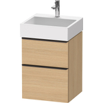 Duravit D-Neo wastafelonderkast 48.4x62.5x44.2cm 2 lades Natuur eiken Mat SW640847