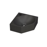 INK Matrix hoekfontein - 27x27x10cm - 1 kraangat - Quartz zwart SW647504