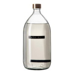 Wellmark Badzeep helder glas messing dop fles 1000ml tekst BATH soap SW454572