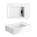Clou Flush 2 fontein - 36x24.5x9cm - zonder kraangat - met plug - keramiek Wit SW9327