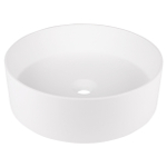 Differnz Solid waskom 42x42x13cm Solid Surface Rond Mat Wit SW705503