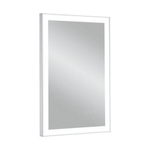 Crosswater Dune spiegel 40x60x3.4cm met direct dimbaar LED verlichting 3000K tot 6200K zilver SW487186