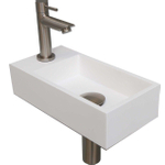 INK Versus Fonteinpack - Polystone - links fonteinkraan - designsifon - afvoerplug - incl bevestiging SW439504