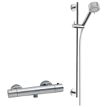 Wiesbaden Rio Douchethermostaat 15cm met glijstangset Chroom SW539720