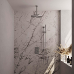 Brauer Brushed Edition Regendoucheset inbouw - hoofddouche 30 cm - 2 functies - glijstang - inclusief inbouwdeel - handdouche Staaf 1 standen - RVS geborsteld PVD SW538434