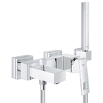 GROHE Eurocube badkraan met omstel en koppelingen met garnituur chroom 0442112