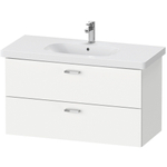 Duravit XBase Wastafelonderkast 100x45.8x56cm Standaard greep met softclose spaanplaat wit Mat SW420635