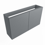 Mondiaz FOWY fonteinonderkast - 90x22x50cm - 2 deuren - push to open - softclose - Plata SW1016883