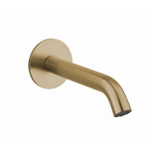 Crosswater 3ONE6 Baduitloop inbouw - uitloop 15cm - wand - geborsteld messing SW928109