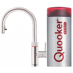 Quooker NL Flex keukenkraan koud, warm en kokend water inclusief uittrekbare uitloop met Combi reservoir RVS SW107287