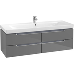 Villeroy & Boch Subway 2.0 wastafelonderbouw 128,7x44,9x41,6cm met 4 lade voor meubelwastafel 7176 130cm grey 1024261