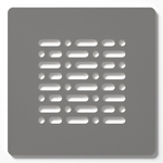 ZEZA Grade douchebakrooster - 13x13cm - Cemento (grijs) SW1212690