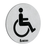 Smedbo BB pictogram gehandicapten zelfklevend geborsteld Chroom SW20016