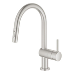 GROHE Minta Touch Keukenkraan - draaibare/uittrekbare uitloop - 2 straalsoorten - supersteel geborsteld SW225340