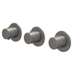 IVY Bond Afbouwdeel - voor Inbouwthermostaat - 2 stopkranen - symmetry - ronde rozetten - Geborsteld metal black PVD SW1031064