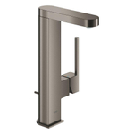 GROHE Plus waterbesparende wastafelkraan l-size met waste en draaibare uitloop brushed hard graphite SW444371