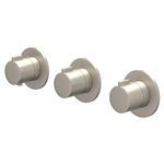 IVY Pact Afbouwdeel - voor Inbouwthermostaat - 2 stopkranen - Symmetry - ronde rozetten - Geborsteld nickel PVD SW1031003