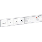 Hansgrohe RainSelect afbouwdeel voor inbouw douchekraan thermostatisch voor 3 functies 52.7x90cm mat wit SW297614