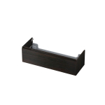 INK Wastafelonderkast - 120x45x35cm - 1 lade - greeploos - houten keerlijst - MFC Intens eiken SW439314