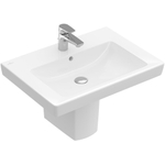 Villeroy en Boch Subway 2.0 wastafel 65x47cm 1 kraangat met overloop ceramic+ wit 1024071