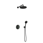 Hotbath Cobber IBS20A Regendoucheset inbouw - 35cm wandarm - 30cm ronde hoofddouche - 3 standen handdouche - nikkel geborsteld SW298922