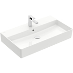 Villeroy & Boch Memento 2.0 wastafel onderzijde geslepen 80x47cm met overloop 1 kraangat ceramic+ wit SW336025