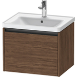 Duravit Ketho 2 wastafelonderbouwkast met 1 lade 58.4x45.5x44cm met greep antraciet donker noten mat SW772728