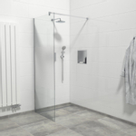 Saniclass Bellini Inloopdouche - 80x200cm - veiligheidsglas - band mat glas - anti kalk - chroom SW238192