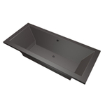 Xenz Society ligbad - 200x90cm - met overloop - zonder afvoer - Acryl Antraciet Mat SW103374