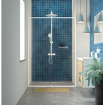 Sealskin Contour Schuifdeur voor nis 140x200 cm, 6 mm helder veiligheidsglas Mat wit SW696334