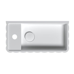 Riho Catching waves Tiny Wash Fontein - 1 kraangat links - waskom rechts - white - White matt SW1185424