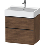 Duravit D-Neo wastafelonderkast 68.4x62.5x44.2cm 1 lade Noten (donker) Mat SW641014