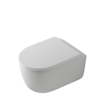 QeramiQ Dely Swirl Wandclosetset - 36.5x53.0cm - diepspoel - rimless - softclose zitting - glans wit SW1026266