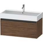 Duravit Ketho 2 wastafelonderbouwkast met 1 lade 98.4x46x44cm met greep antraciet donker noten mat SW772228