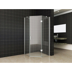 Wiesbaden Pento cabine met 1 draaideur 1000 x 1000 x 2000 x 8 mm nano helder glas/chroom SW102851