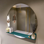 Mondiaz SPOT Badkamerspiegel - rond 100cm - spiegelplanchet - kleur Smag SW1235614