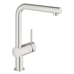 GROHE Minta Keukenkraan - hoog - uittrekbare l uitloop - supersteel geborsteld 0442463