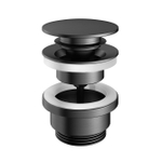 Hotbath Gal clickplug met schroef rond Gunmetal geborsteld PVD SW656436