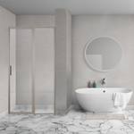 Aqua Vista Nisoplossing (vast deel plus deur) - Triple Linea 120x200 cm. Gun Methal Light - 118-121 cm SW975925